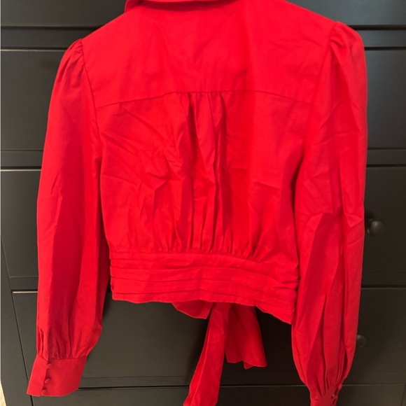 NWOT Maeve Poplin Bow Blouse - Anthropologie - Picture 7 of 10